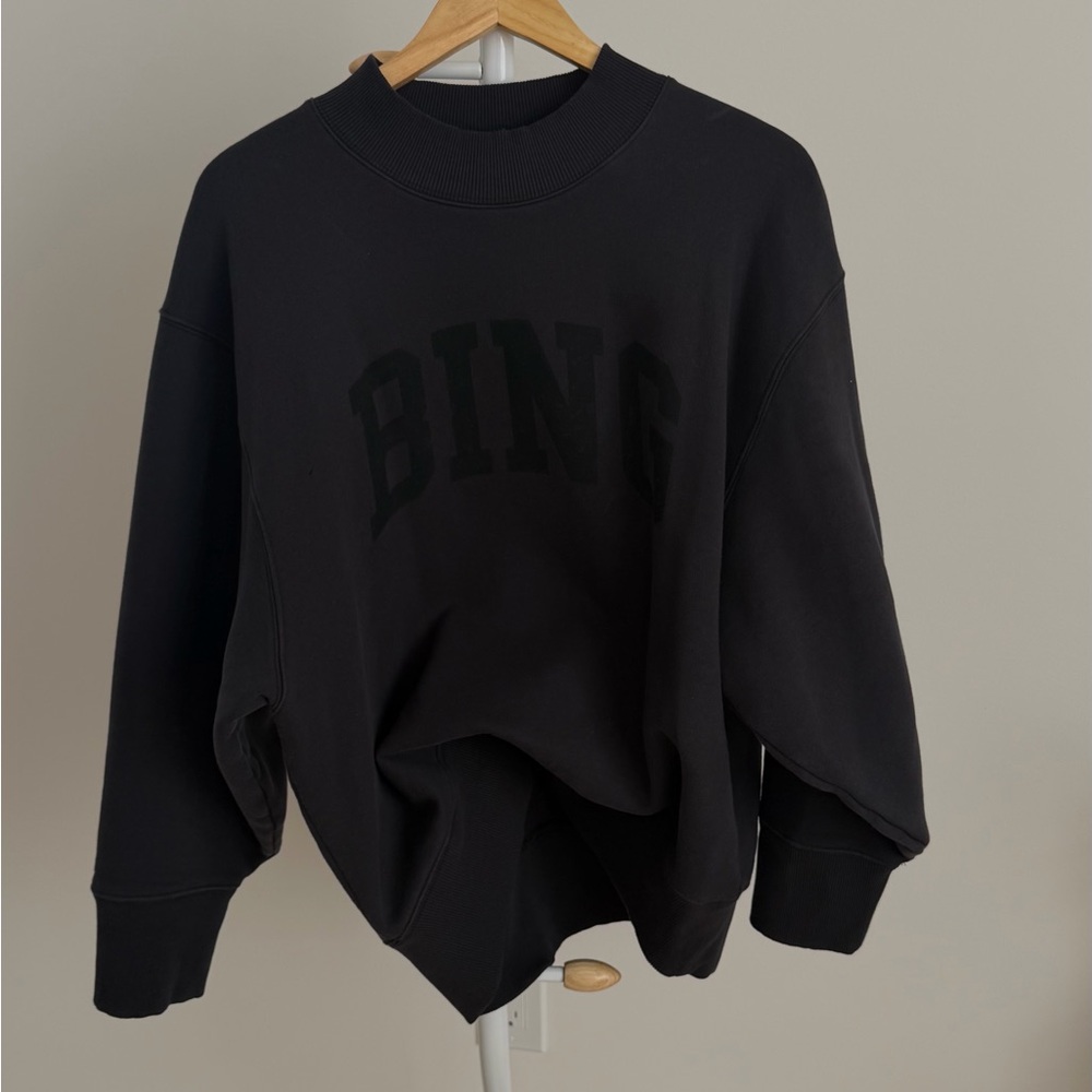 Anine Bing Black Crew Neck Sweater